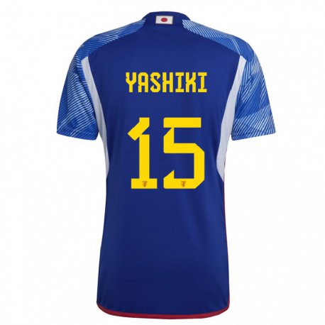 Kandiny Enfant Maillot Japon Yusei Yashiki #15 Bleu Royal Tenues Domicile 22-24 T-shirt