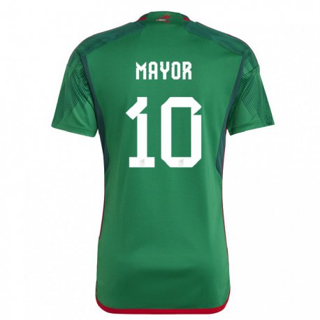 Kandiny Enfant Maillot Mexique Stephany Mayor #10 Vert Tenues Domicile 22-24 T-shirt