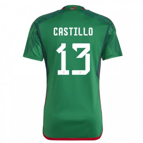 Kandiny Enfant Maillot Mexique Jose Castillo #13 Vert Tenues Domicile 22-24 T-shirt