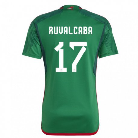 Kandiny Enfant Maillot Mexique Jorge Ruvalcaba #17 Vert Tenues Domicile 22-24 T-shirt