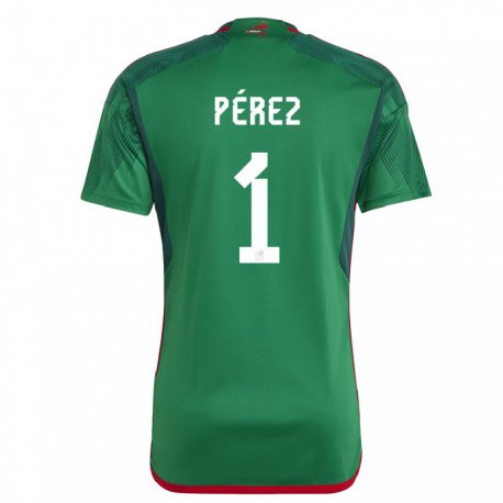 Kandiny Enfant Maillot Mexique Emiliano Perez #1 Vert Tenues Domicile 22-24 T-shirt