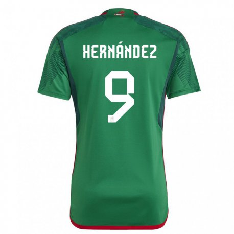 Kandiny Enfant Maillot Mexique Jesus Hernandez #9 Vert Tenues Domicile 22-24 T-shirt