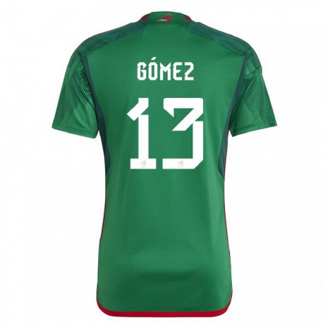 Kandiny Enfant Maillot Mexique Diego Gomez #13 Vert Tenues Domicile 22-24 T-shirt