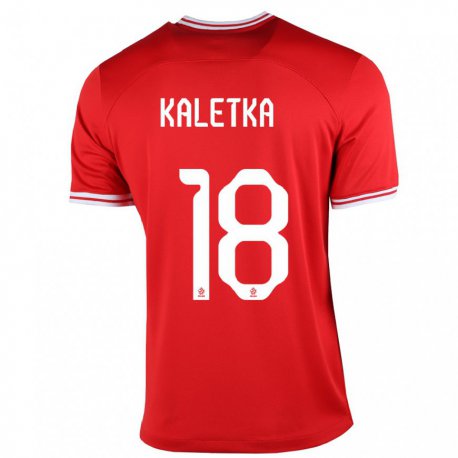 Kandiny Enfant Maillot Pologne Nikol Kaletka #18 Rouge Tenues Extérieur 22-24 T-shirt