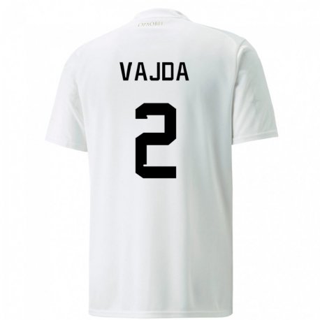 Kandiny Enfant Maillot Serbie Orsoja Vajda #2 Blanc Tenues Extérieur 22-24 T-shirt