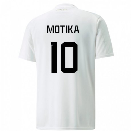 Kandiny Enfant Maillot Serbie Nemanja Motika #10 Blanc Tenues Extérieur 22-24 T-shirt