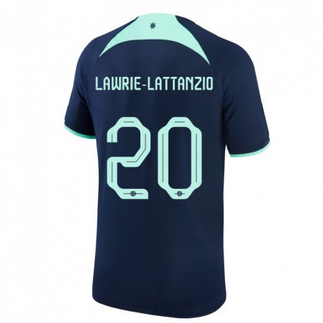 Kandiny Enfant Maillot Australie Luis Lawrie Lattanzio #20 Bleu Foncé Tenues Extérieur 22-24 T-shirt