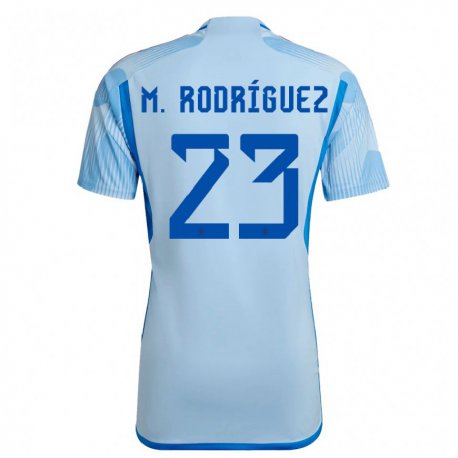Kandiny Enfant Maillot Espagne Misa Rodriguez #23 Bleu Ciel Tenues Extérieur 22-24 T-shirt