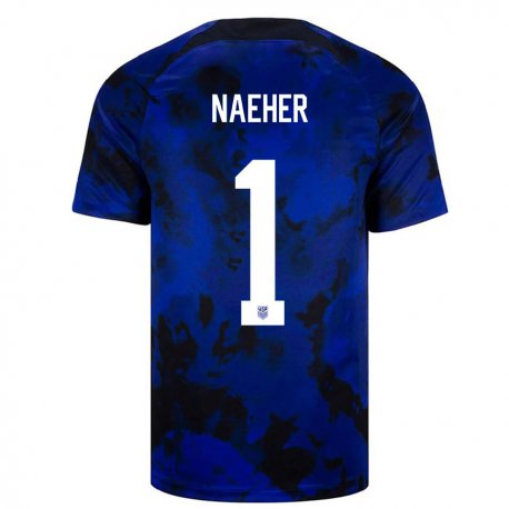 Kandiny Enfant Maillot États-unis Alyssa Naeher #1 Bleu Royal Tenues Extérieur 22-24 T-shirt