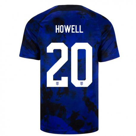 Kandiny Enfant Maillot États-unis Jaelin Howell #20 Bleu Royal Tenues Extérieur 22-24 T-shirt