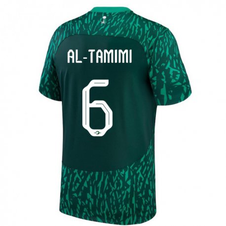 Kandiny Enfant Maillot Arabie Saoudite Maryam Al Tamimi #6 Vert Foncé Tenues Extérieur 22-24 T-shirt