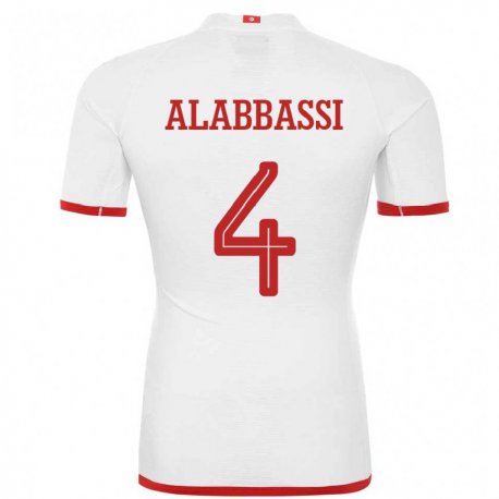 Kandiny Enfant Maillot Tunisie Chaima Alabbassi #4 Blanc Tenues Extérieur 22-24 T-shirt