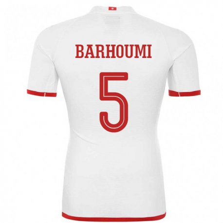 Kandiny Enfant Maillot Tunisie Jasmina Barhoumi #5 Blanc Tenues Extérieur 22-24 T-shirt