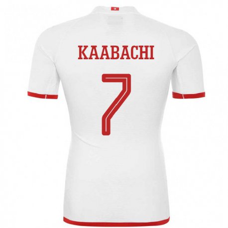 Kandiny Enfant Maillot Tunisie Ella Kaabachi #7 Blanc Tenues Extérieur 22-24 T-shirt