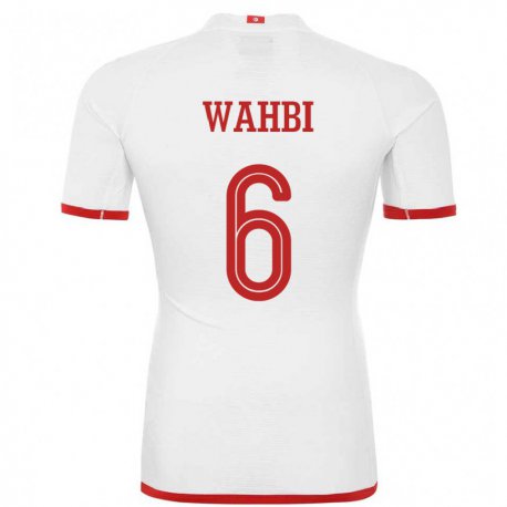 Kandiny Enfant Maillot Tunisie Gaith Wahbi #6 Blanc Tenues Extérieur 22-24 T-shirt