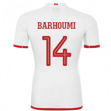 Kandiny Enfant Maillot Tunisie Salah Barhoumi #14 Blanc Tenues Extérieur 22-24 T-shirt