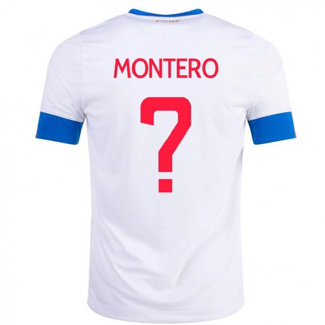 Kandiny Enfant Maillot Costa Rica Claudio Montero #0 Blanc Tenues Extérieur 22-24 T-shirt
