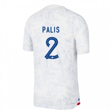 Kandiny Enfant Maillot France Ella Palis #2 Blanc Bleu  Tenues Extérieur 22-24 T-shirt