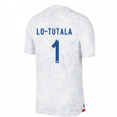 Kandiny Enfant Maillot France Thimothee Lo Tutala #1 Blanc Bleu  Tenues Extérieur 22-24 T-shirt