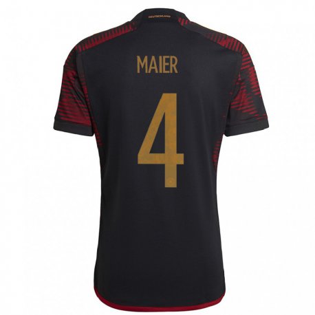 Kandiny Enfant Maillot Allemagne Leonie Maier #4 Marron Noir Tenues Extérieur 22-24 T-shirt