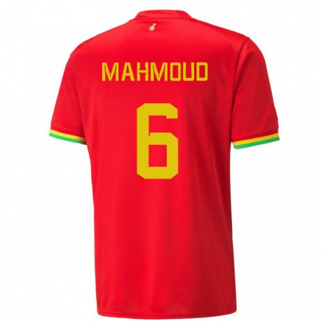 Kandiny Enfant Maillot Ghana Mohaison Mahmoud #6 Rouge Tenues Extérieur 22-24 T-shirt