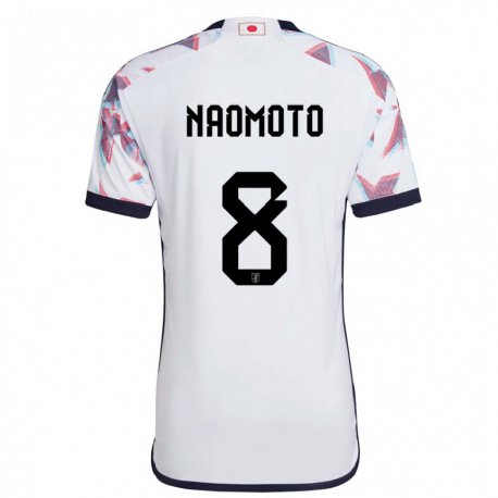 Kandiny Enfant Maillot Japon Hikaru Naomoto #8 Blanc Tenues Extérieur 22-24 T-shirt