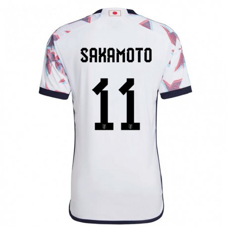 Kandiny Enfant Maillot Japon Isa Sakamoto #11 Blanc Tenues Extérieur 22-24 T-shirt