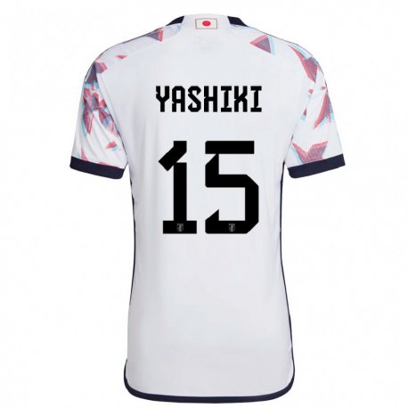 Kandiny Enfant Maillot Japon Yusei Yashiki #15 Blanc Tenues Extérieur 22-24 T-shirt