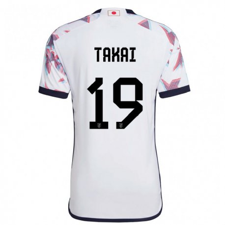 Kandiny Enfant Maillot Japon Kota Takai #19 Blanc Tenues Extérieur 22-24 T-shirt