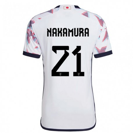 Kandiny Enfant Maillot Japon Jiro Nakamura #21 Blanc Tenues Extérieur 22-24 T-shirt