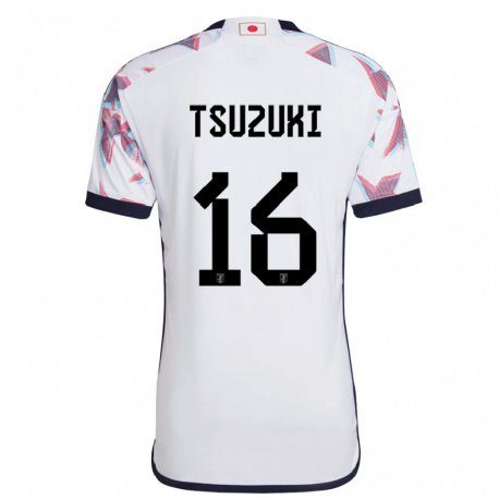 Kandiny Enfant Maillot Japon Shunta Tsuzuki #16 Blanc Tenues Extérieur 22-24 T-shirt