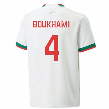 Kandiny Enfant Maillot Maroc Siham Boukhami #4 Blanc Tenues Extérieur 22-24 T-shirt