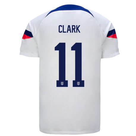 Kandiny Homme Maillot États-unis Caden Clark #11 Blanc Tenues Domicile 22-24 T-shirt