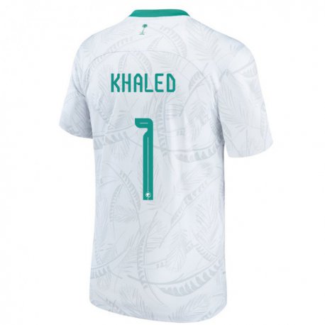 Kandiny Homme Maillot Arabie Saoudite Sarah Khaled #1 Blanc Tenues Domicile 22-24 T-shirt
