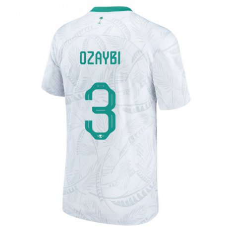 Kandiny Homme Maillot Arabie Saoudite Raed Ozaybi #3 Blanc Tenues Domicile 22-24 T-shirt