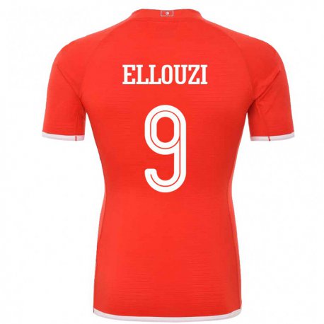 Kandiny Homme Maillot Tunisie Sabrine Ellouzi #9 Rouge Tenues Domicile 22-24 T-shirt
