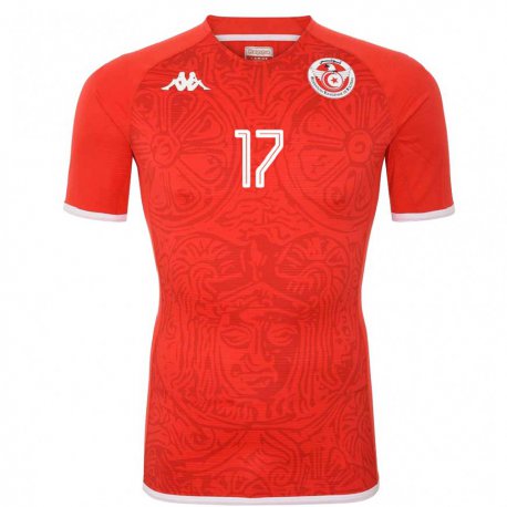 Kandiny Homme Maillot Tunisie Imen Trodi #17 Rouge Tenues Domicile 22-24 T-shirt
