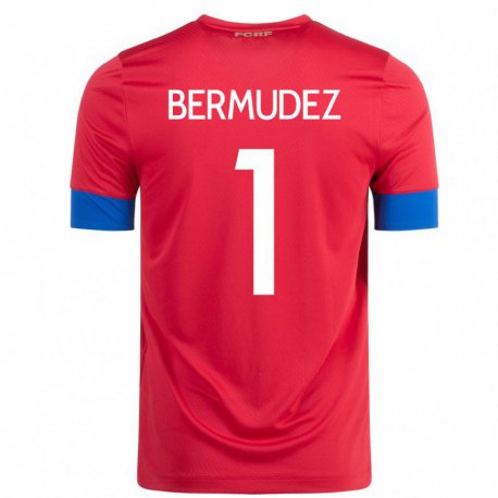 Kandiny Homme Maillot Costa Rica Noelia Bermudez #1 Rouge Tenues Domicile 22-24 T-shirt
