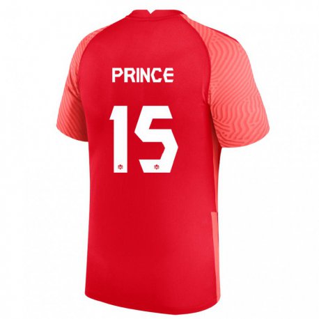 Kandiny Homme Maillot Canada Nichelle Prince #15 Rouge Tenues Domicile 22-24 T-shirt