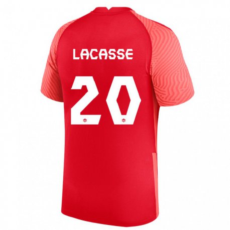Kandiny Homme Maillot Canada Cloe Lacasse #20 Rouge Tenues Domicile 22-24 T-shirt