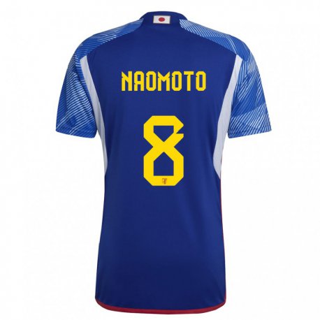Kandiny Homme Maillot Japon Hikaru Naomoto #8 Bleu Royal Tenues Domicile 22-24 T-shirt