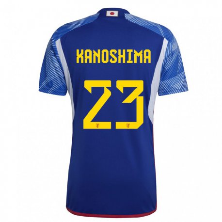 Kandiny Homme Maillot Japon Yu Kanoshima #23 Bleu Royal Tenues Domicile 22-24 T-shirt