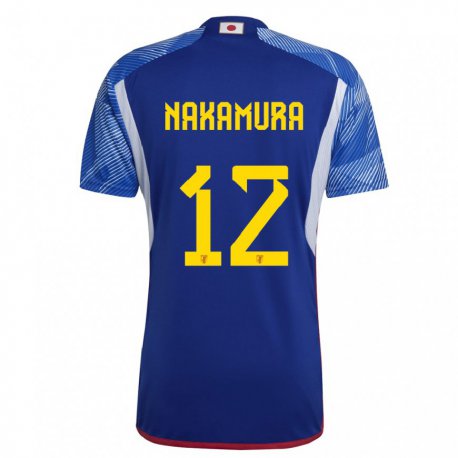 Kandiny Homme Maillot Japon Keisuke Nakamura #12 Bleu Royal Tenues Domicile 22-24 T-shirt