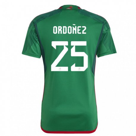 Kandiny Homme Maillot Mexique Diana Ordonez #25 Vert Tenues Domicile 22-24 T-shirt