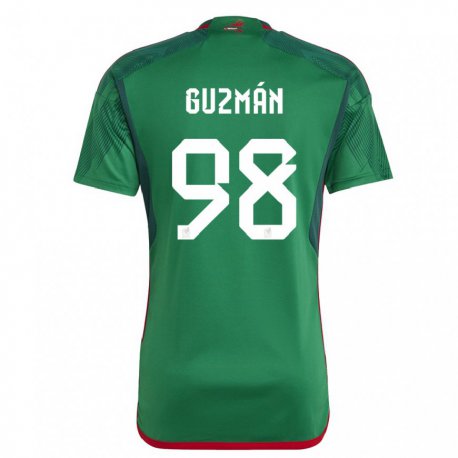 Kandiny Homme Maillot Mexique Kinberly Guzman #98 Vert Tenues Domicile 22-24 T-shirt