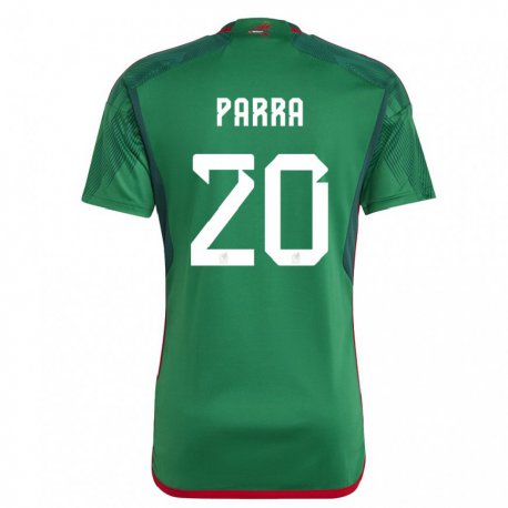 Kandiny Homme Maillot Mexique Rodrigo Parra #20 Vert Tenues Domicile 22-24 T-shirt