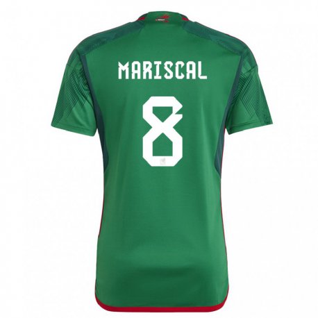 Kandiny Homme Maillot Mexique Salvador Mariscal #8 Vert Tenues Domicile 22-24 T-shirt