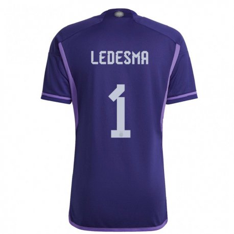 Kandiny Homme Maillot Argentine Jeremias Ledesma #1 Violet Tenues Extérieur 22-24 T-shirt