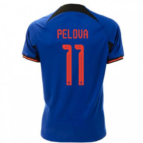 Kandiny Homme Maillot Pays-bas Victoria Pelova #11 Bleu Royal Tenues Extérieur 22-24 T-shirt
