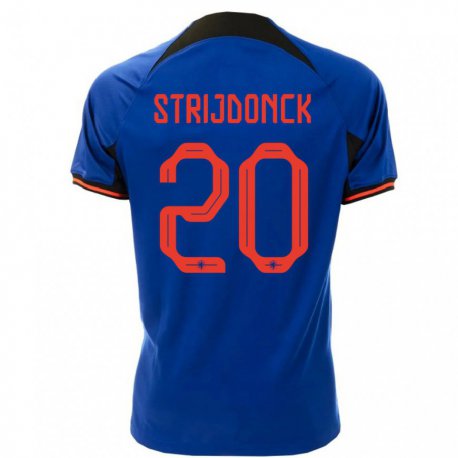 Kandiny Homme Maillot Pays-bas Bayren Strijdonck #20 Bleu Royal Tenues Extérieur 22-24 T-shirt